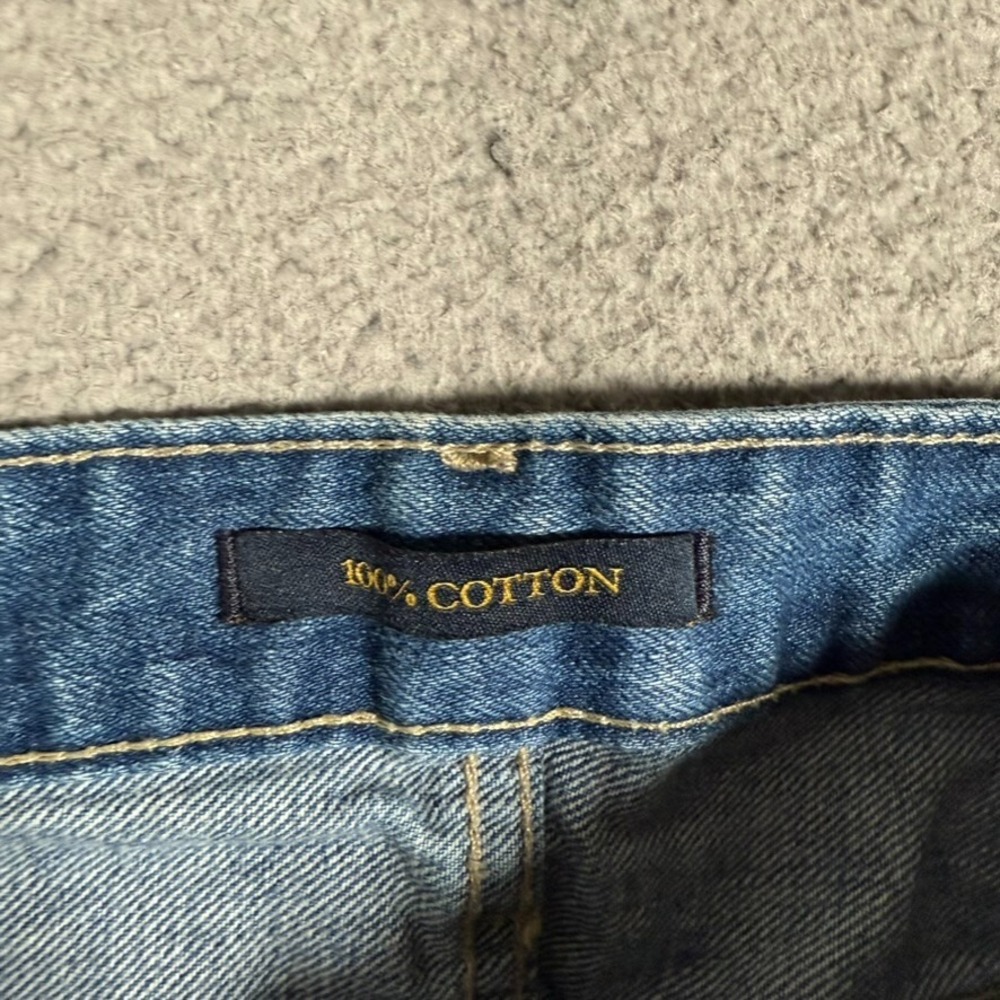 Abercrombie & Fitch Jeans Mens 30x31 Blue Athletic Skinny Denim Distressed Logo - Picture 13 of 15